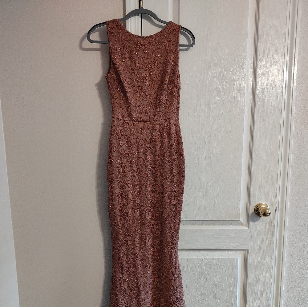 Baltic Born Open Back Dress Small - copper